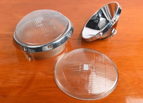 356: Two Porsche 356 head light items. Headlight Unit & additional Automotive Lighting H4 lense
