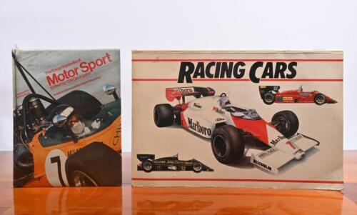 RACING CARS: Two publications related to racing cars. 'RACING CARS' colour soft cover book