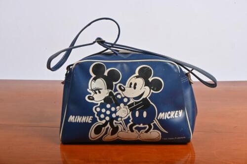 MINNIE/MICKEY: An original Walt Disney Productions 'MINNIE/MICKEY' blue vinyl bag with strap