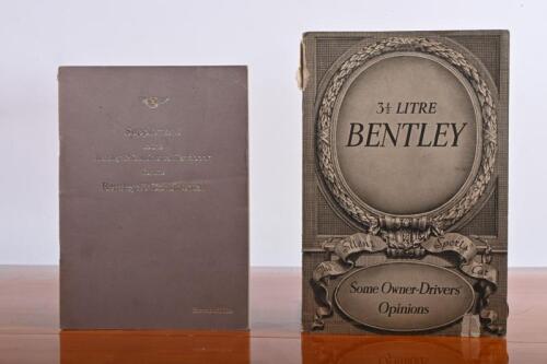 BENTLEY: Two Bentley related publications. Reprinted 1964 edition of 'Supplement to the Bentley S2 Continental Handbook for the Bentley S3 Continental' (T.S.D. Publication 2096), Coachwork by H.J. Mulliner, Park Ward Limited and James Young Limited