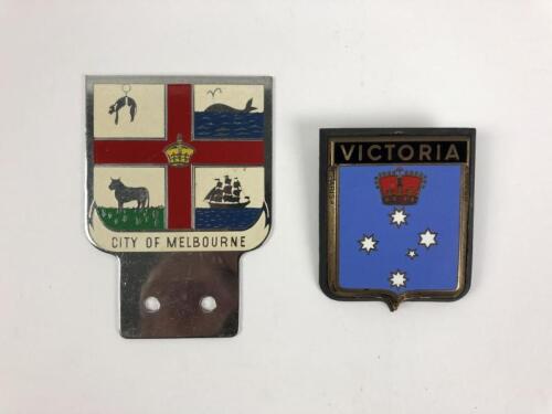 VICTORIA: Two Victoria, Australia country and car badges