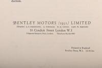 BENTLEY: Two Bentley related publications. Reprinted 1964 edition of 'Supplement to the Bentley S2 Continental Handbook for the Bentley S3 Continental' (T.S.D. Publication 2096), Coachwork by H.J. Mulliner, Park Ward Limited and James Young Limited - 3
