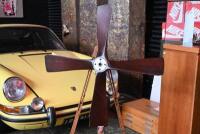 FAN: A wooden fan with burnt effect