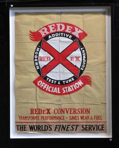 REDEX: A rare and impressive 'REDEX OFFICIAL STATION' poster. Circa 1950's