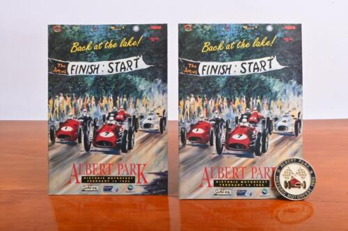ALBERT PARK: Three items related to the 1993 HISTORIC MOTORFEST, ALBERT PARK. Limited Edition badge & Two copies 'ALBERT PARK HISTORIC MOTORFEST, FEBRUARY 14 1993' programme