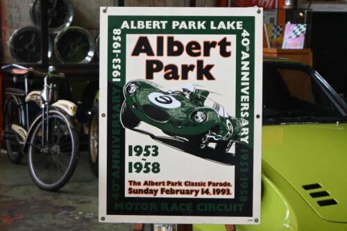 ALBERT PARK: A Limited Edition 40th anniversary 1953-1958 Albert Park Lake Motor Race Circuit - The Albert Park Classic Parade, 1993' enamel sign. Editioned '41' of 100