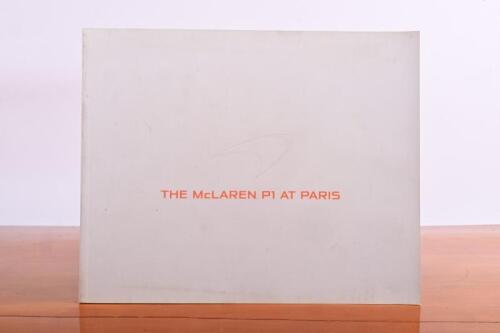 McLAREN P1: A 2012 'THE McLAREN P1 AT PARIS' reveal brochure