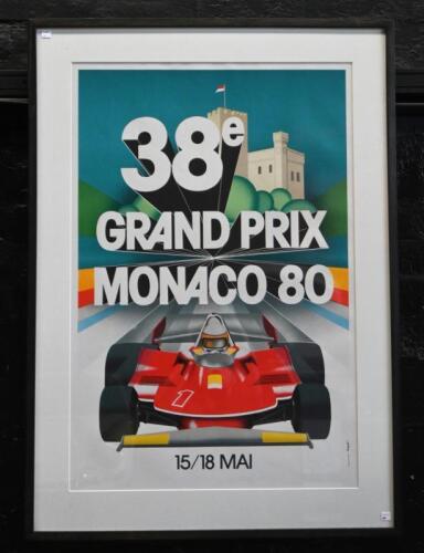 MONACO: A COYS OF KENSINGTON reproduced promotional poster for the 38th Grand Prix Monaco, 1980