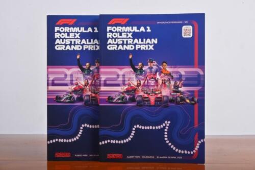 AGP 2023: Two 'FORMULA 1 ROLEX AUSTRALIAN GRAND PRIX' 2023 OFFICIAL RACE PROGRAMMES