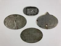 RAC GB: Four Royal Automobile Club Great Britain car club badges - 2