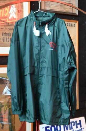 JAGUAR: A unused JAGUAR RACING nylon rain coat by signature. Size XL