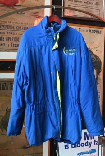SUBARU: A Finnish made SUBARU WORLD RALLY TEAM jacket by Leonardo. Size XXL