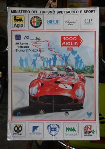 MILLE MIGLIA: An original April/May 1989 '1000 MIGLIA' promotional poster