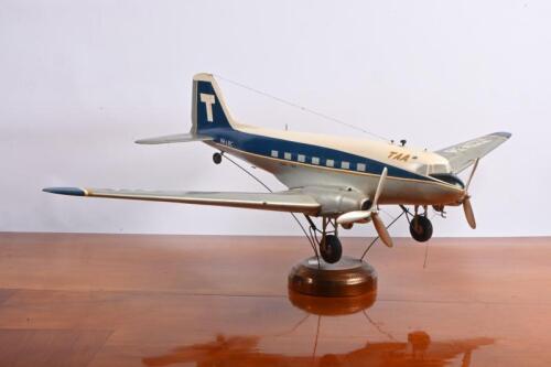 DC3: A scratch-built, balsa wood model of a DC3 in 'TAA, ROYAL MAIL' livery by W.H. CROSSMAN