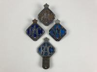 RACV: Four Royal Automobile Car Victoria&nbsp;car club badges