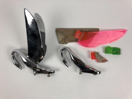 PACKARD: Two Packard Cormorant mascots with associated parts (circa 1948 - 1952)