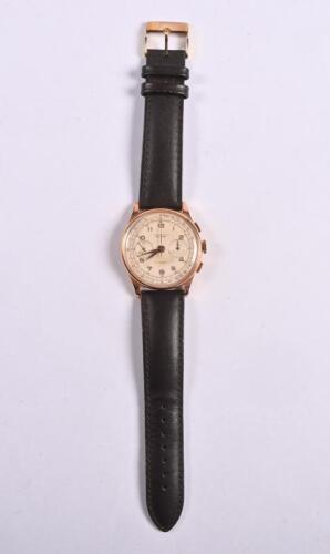 WRIST WATCH: A chronograph SUISSE antimagnetic 17 RUBIS 18k 0.750 wrist watch