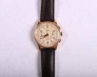 WRIST WATCH: A chronograph SUISSE antimagnetic 17 RUBIS 18k 0.750 wrist watch - 2