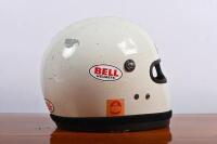 RACE WORN HELMET: A cool 1975 Bell race-worn helmet, 'RAC 1978 Code B' sticker to side of helmet with later applied Martini sticker - Ex-Neil Crang - 4