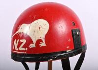 N.Z PLUM PUDDING HELMET: A circa 1950's red GEORGE FISHER of Keswick, Adelaide plum pudding helmet. Size 7 - 2