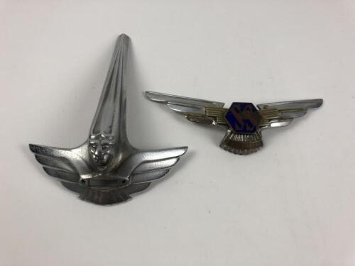 JAGUAR (SS): Two Jaguar (SS) car badges, SS shield badge displaying 'S.S.I'