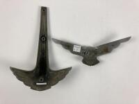 JAGUAR (SS): Two Jaguar (SS) car badges, SS shield badge displaying 'S.S.I' - 2