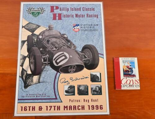 HISTORIC RACING: Two historic racing items. Phillip Island promotional poster & 'Coys archives' postcards