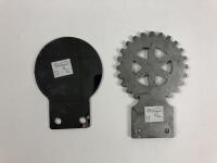 ROTARY: Two Rotary car badges, both silver with Rotary emblem - 2