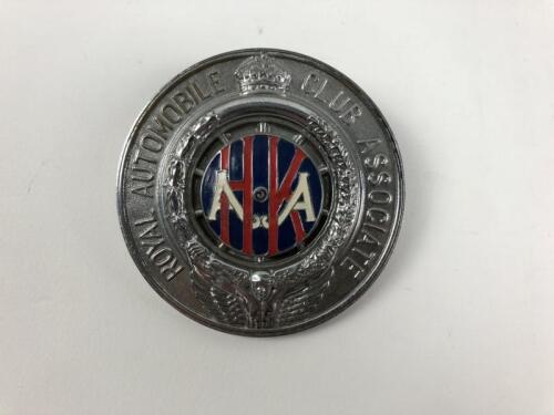 R.A.C.A: A Royal Automobile Club Associate (Hong Kong) car badge, silver with 'L992' stamped to back