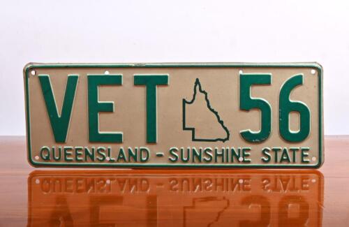 CORVETTE: A single Quennsland - Sunshine State number plate - 'VET 56'