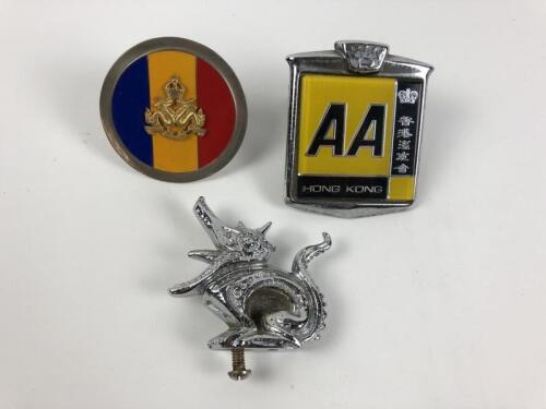 HONG KONG: Three car badges/mascot from Hong Kong