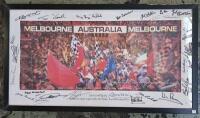 2003 FOSTER'S AUSTRALIAN GRAND PRIX/BRDC: A 2003 Foster's Australian Grand Prix picture. Mounting with numerous signatures from '75 YEAR BRDC Celebration' including Sir Jack Brabham, Tony Gaze, Sir Jackie Stewart, Win Percy & Tim Schenken. With large '75 - 3