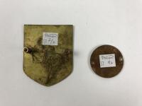 AUSTRIA: Two brass country car badges from Austria. 'Innsbruck' and 'Brennerpass' depictions - 2