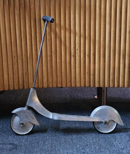 SCOOTER: A high quality metal, art deco childrens scooter (4W31). Believed to have been manufactured by Simpson and Pope of Adelaide