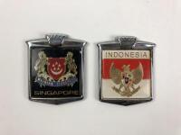 ASIA: Two car badges from Asia - Indonesia and Singapore