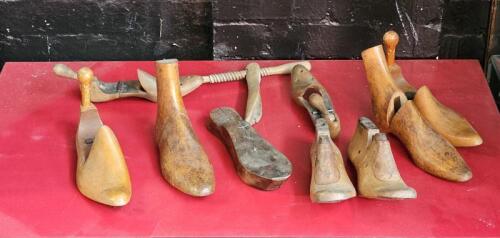 SHOE PATTERNS: A collection of wooden shoe patterns. Ex-Parragon shoes workshop