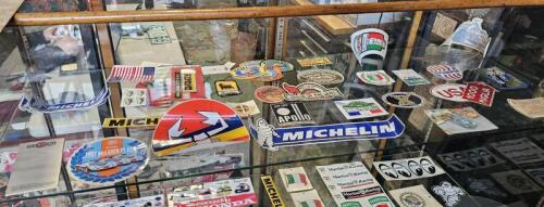 STICKERS: A large quantity of period stickers. 1997 McLAREN F1 GTR, 1000 MIGLIA USA', La Carrera Panamericana, 'INDIANAPOLIS SPEEDWAY' & an early Winton Racing Circuit sticker