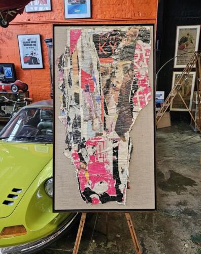 DECOLLAGE: An interesting collage of torn advertising posters from around Melbourne by Melbourne artist Bill Luke