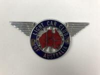 LIGHT CAR CLUB: A Light Car Club of Australia car badge