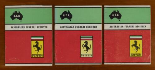 FERRARI: Three issues of 'AUSTRALIAN FERRARI REGISTER'. Issues include December 1977, Volume 12, September 1978, No.15 & March 1979, No.17