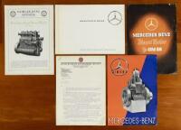 MERCEDES-BENZ: Five 1950's/1960's Mercedes-Benz sales literature items. Diesel & Automatic TRansmission brochures - 2
