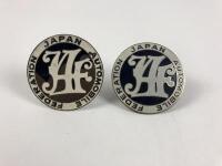 JAPAN: Two Japanese Automobile Federation car badges