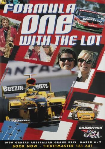AGP: A collection of items related to Formula 1. Australian Grand Prix Promotional Posters, stickers & 'FORMULA 1 YEARBOOK'