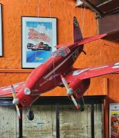 GROSVENOR HOUSE: GROSVENOR HOUSE: A fabulous replica of the famed 1934 MacRobertson Trophy winning de Havilland DH.88 Comet G-ACSS GROSVENOR HOUSE plane. Approximate wing span of 18 feet or 5.5 metres - 3