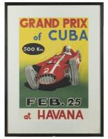 CUBA: A 'Grand Prix of Cuba, Havana' reprint promotional poster. As produced by Coys of Kensington