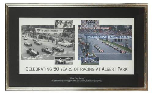ALBERT PARK: A 2004 picture collage 'CELEBRATING 50 YEARS OF RACING AT ALBERT PARK'