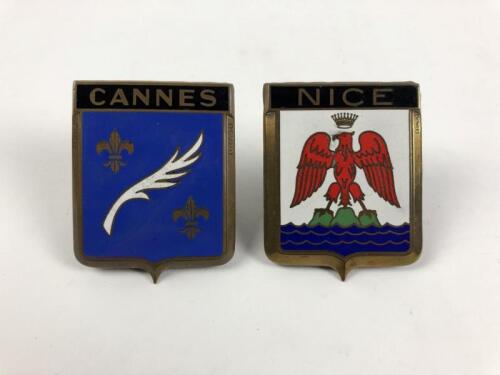 FRANCE: Two French car badges from Cannes and Nice