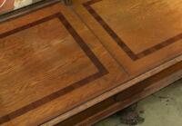 DISPLAY CASE: A impressive large antique counter display cabinet. Measures 100cm high, 243cm wide, 59.5cm deep - 2