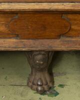 DISPLAY CASE: A impressive large antique counter display cabinet. Measures 100cm high, 243cm wide, 59.5cm deep - 4