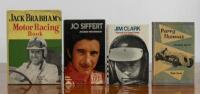 RACING DRIVERS: Four hardcover books detailing racing driver careers. First Edition 'JACK BRABHAM'S Motor Racing Book' & 'JO SIFFERT' by Jacques Deschenaux